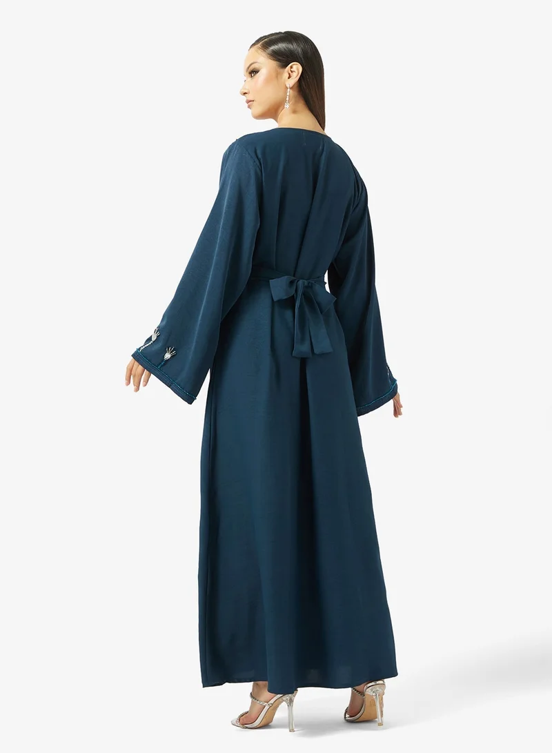 hayas closet  Embellished Belted Jalabiya for Women | Best Price UAE